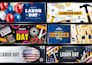 do labor day flyer, poster, sale banner design